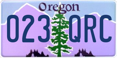 OR license plate 023QRC