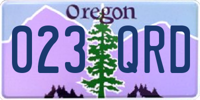 OR license plate 023QRD