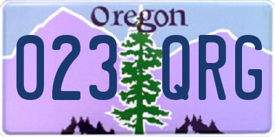 OR license plate 023QRG
