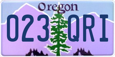 OR license plate 023QRI