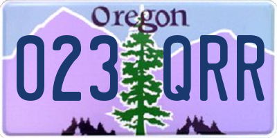 OR license plate 023QRR