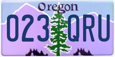 OR license plate 023QRU