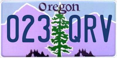 OR license plate 023QRV