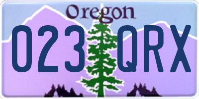 OR license plate 023QRX