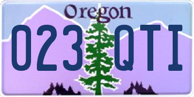 OR license plate 023QTI