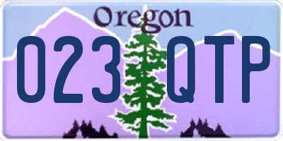 OR license plate 023QTP
