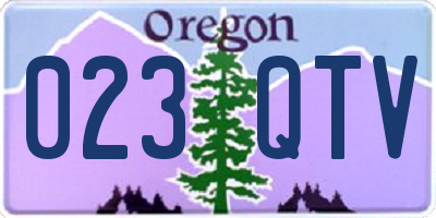 OR license plate 023QTV