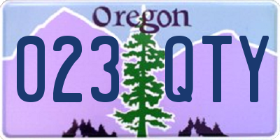 OR license plate 023QTY