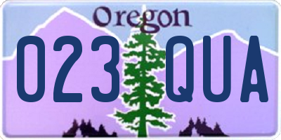 OR license plate 023QUA