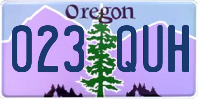 OR license plate 023QUH