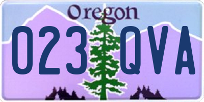 OR license plate 023QVA