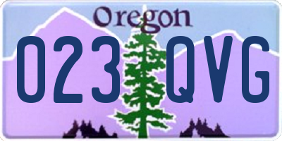 OR license plate 023QVG