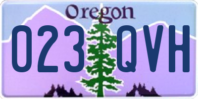 OR license plate 023QVH