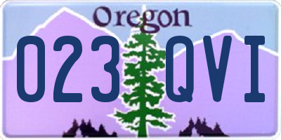 OR license plate 023QVI