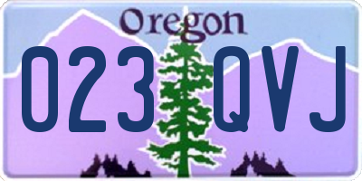OR license plate 023QVJ