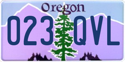 OR license plate 023QVL