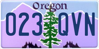 OR license plate 023QVN