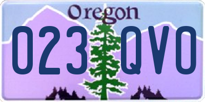 OR license plate 023QVO