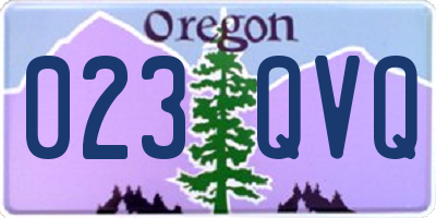 OR license plate 023QVQ