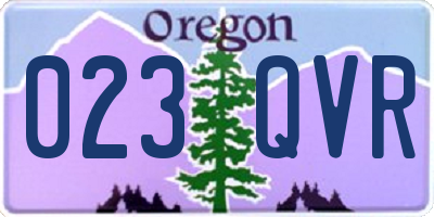 OR license plate 023QVR
