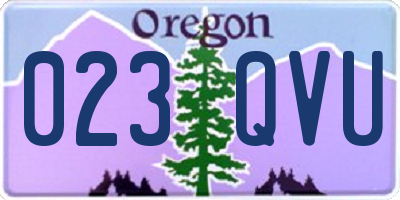 OR license plate 023QVU