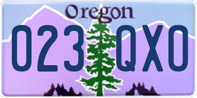 OR license plate 023QXO