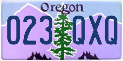 OR license plate 023QXQ