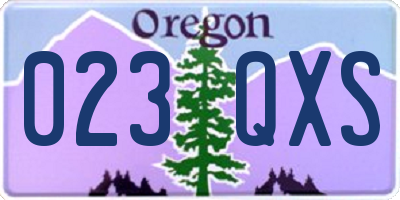 OR license plate 023QXS