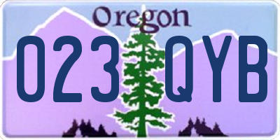 OR license plate 023QYB