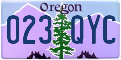 OR license plate 023QYC