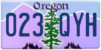 OR license plate 023QYH
