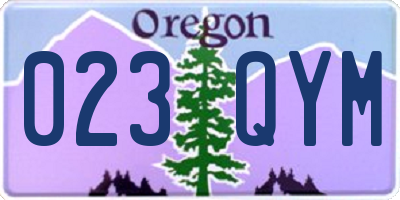 OR license plate 023QYM