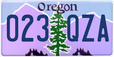 OR license plate 023QZA