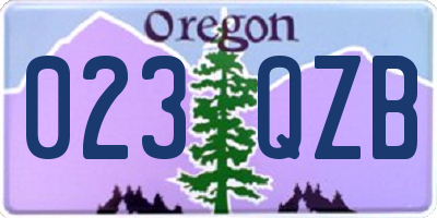 OR license plate 023QZB