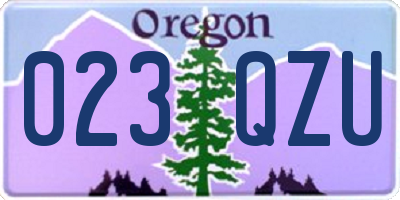 OR license plate 023QZU