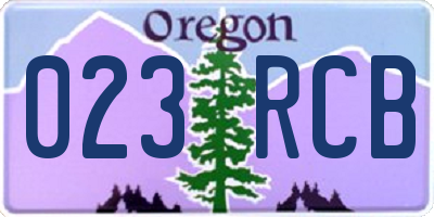 OR license plate 023RCB