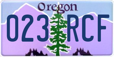 OR license plate 023RCF