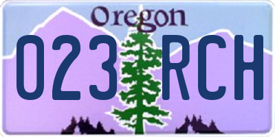 OR license plate 023RCH