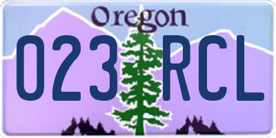 OR license plate 023RCL