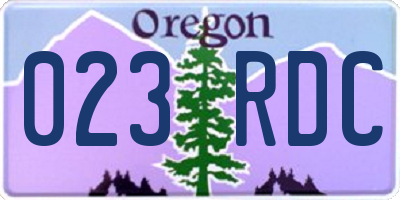OR license plate 023RDC