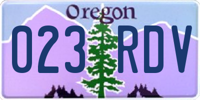 OR license plate 023RDV