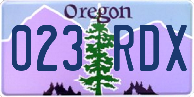 OR license plate 023RDX