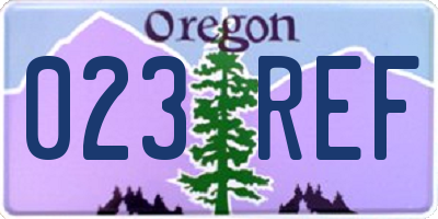 OR license plate 023REF