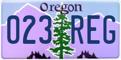 OR license plate 023REG