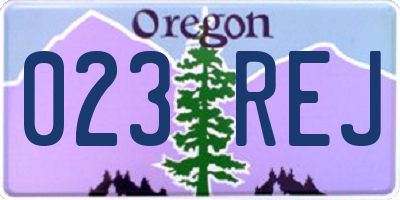 OR license plate 023REJ