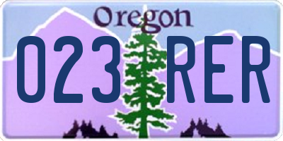 OR license plate 023RER