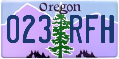 OR license plate 023RFH