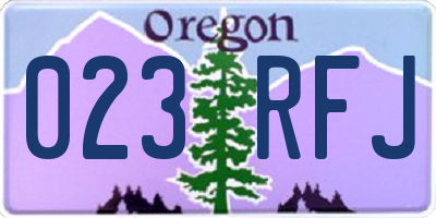 OR license plate 023RFJ