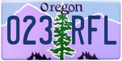 OR license plate 023RFL
