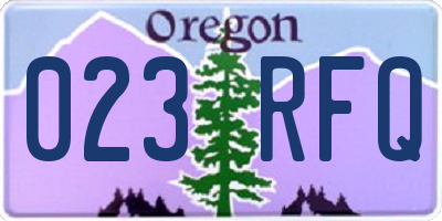 OR license plate 023RFQ